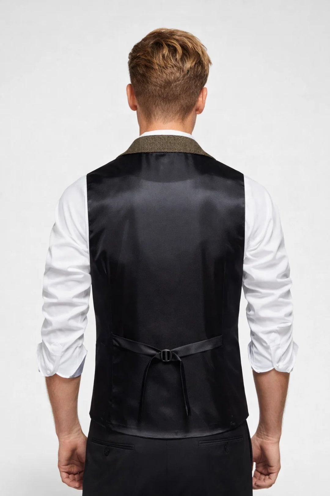 Black Tailored Waistcoat with Notch Lapels | Men's Waistcoat 3
