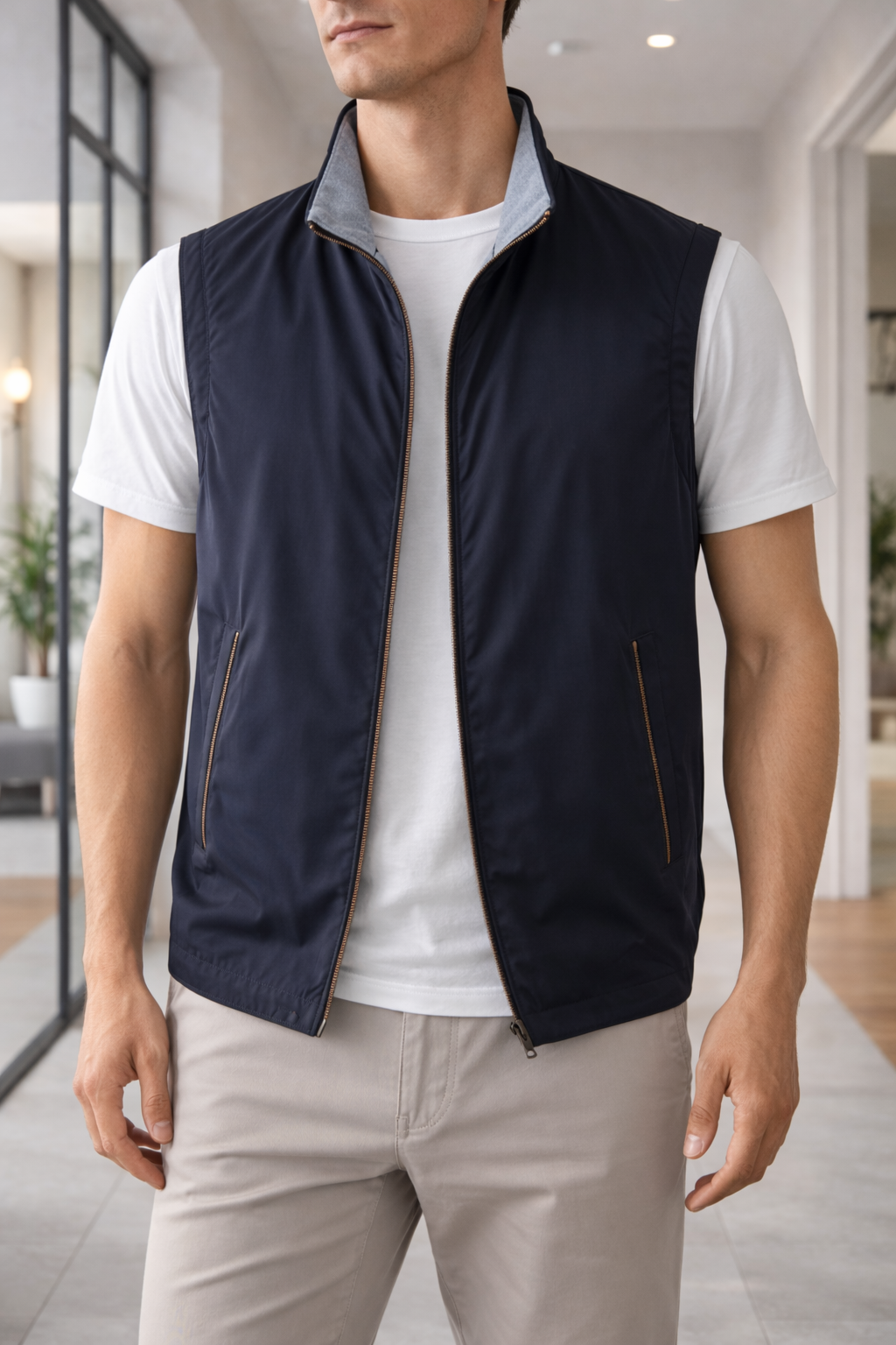 Men's Lightweight Zip-Up Gilet Vest | Casual Layering 1