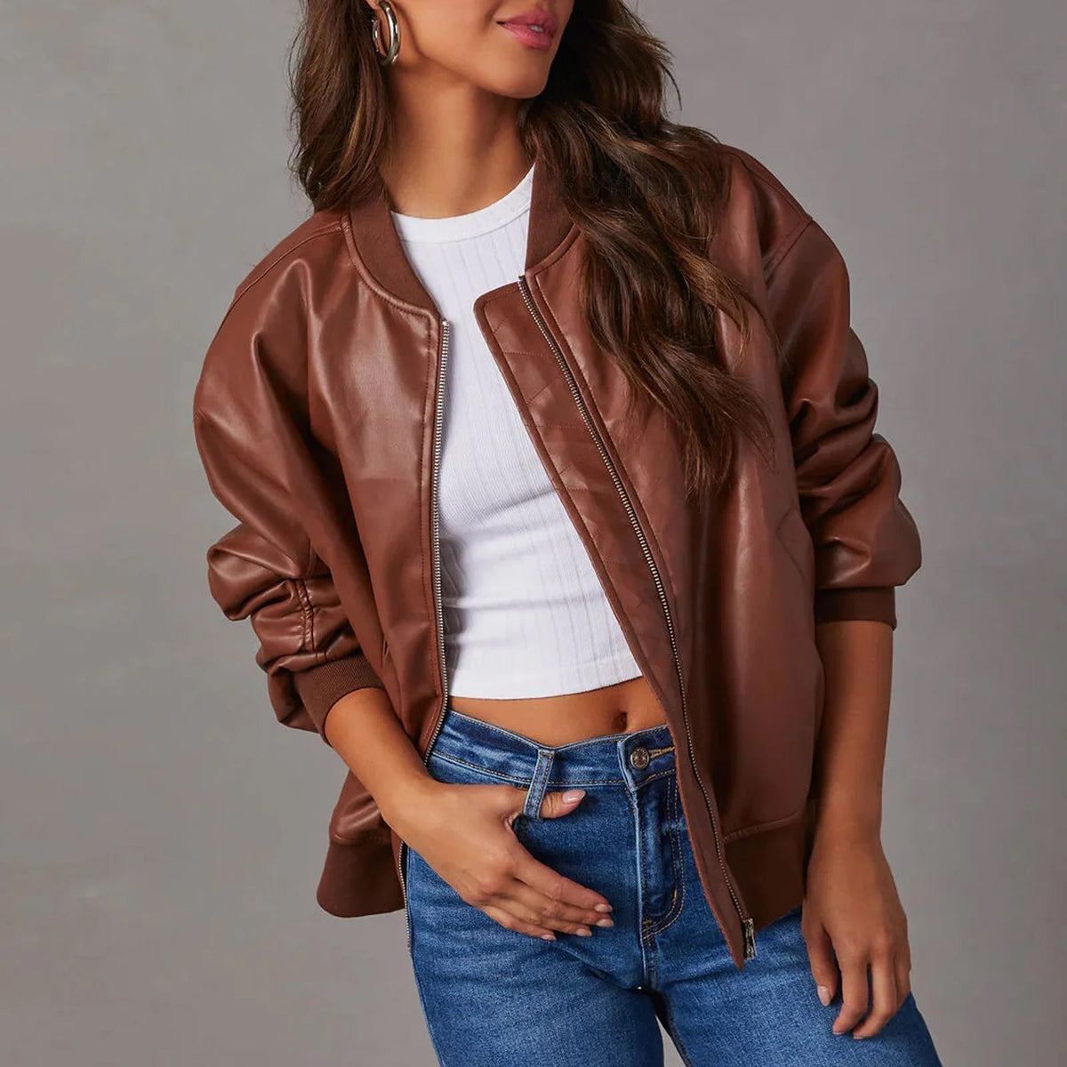 Rogue PU Leather Jacket | Women's Casual Outerwear 5