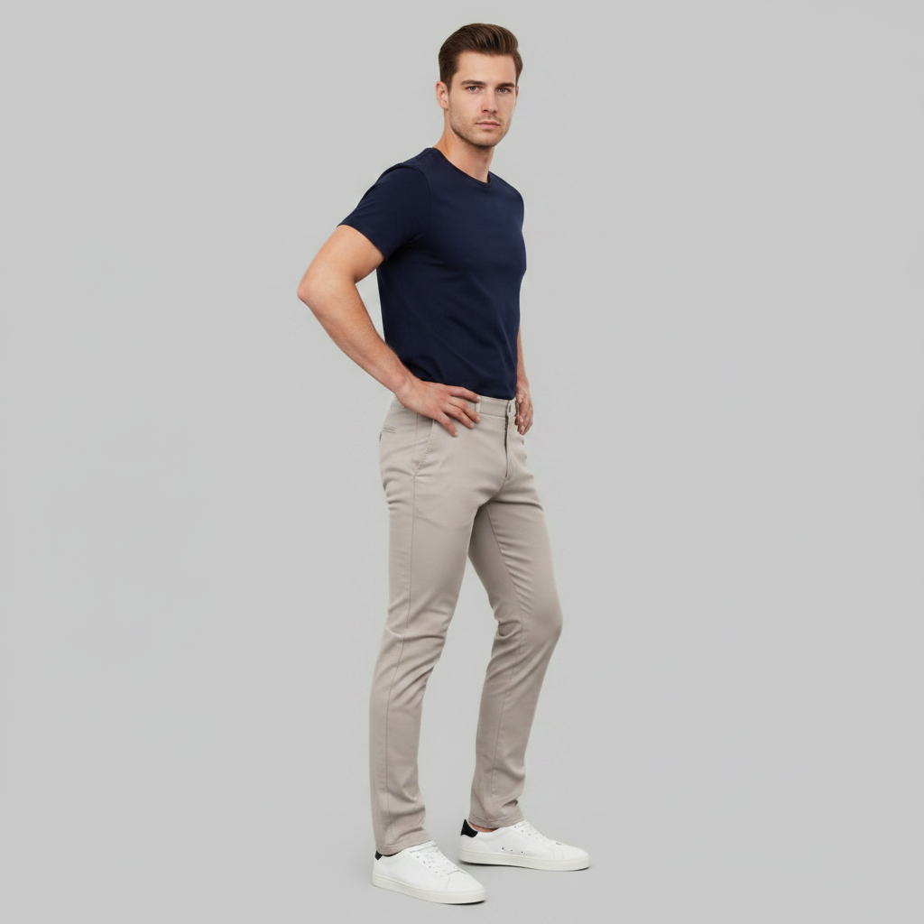 Albert Slim Fit Chinos | Men's Trousers in Breathable Fabric