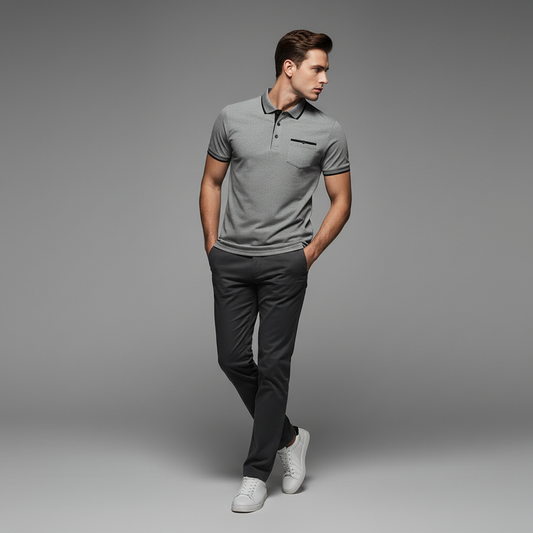 Elegant Men's Polo Shirt | Classic Fit Casual Wear