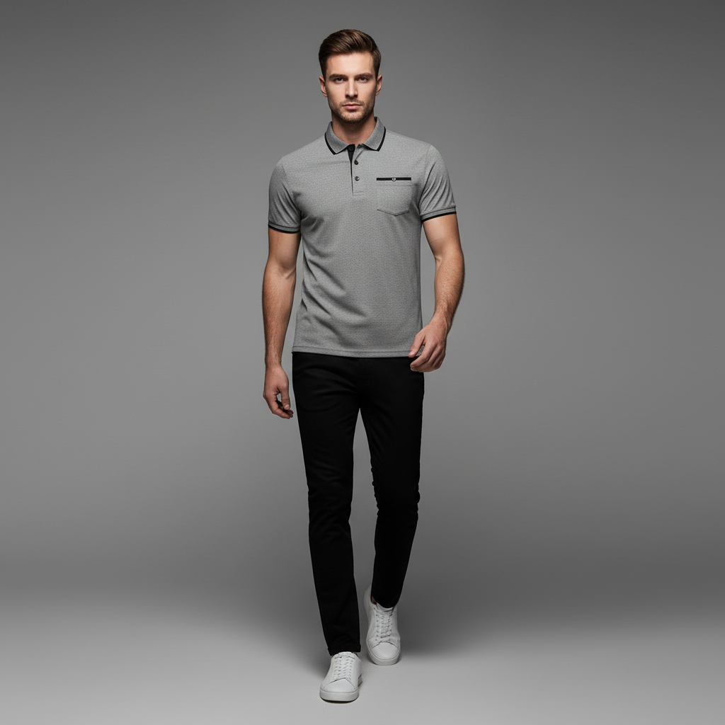 Elegant Men's Polo Shirt | Classic Fit Casual Wear