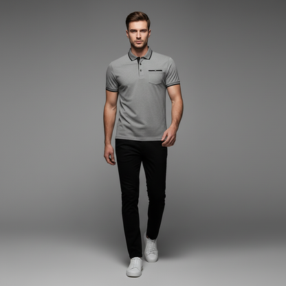 Elegant Men's Polo Shirt | Classic Fit Casual Wear
