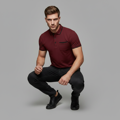 Elegant Men's Polo Shirt | Classic Fit Casual Wear