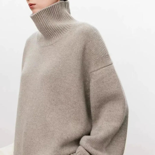 Aurelia Oversized Sweater | Women's Turtleneck Knit Top 0
