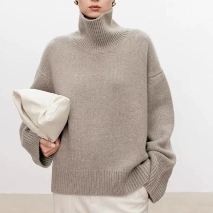 Aurelia Oversized Sweater | Women's Turtleneck Knit Top 1