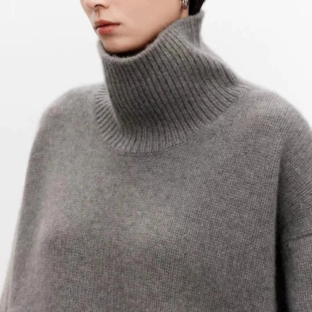 Aurelia Oversized Sweater | Women's Turtleneck Knit Top 2