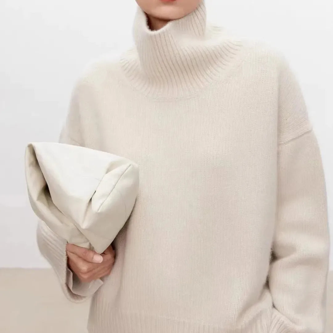 Aurelia Oversized Sweater | Women's Turtleneck Knit Top 4