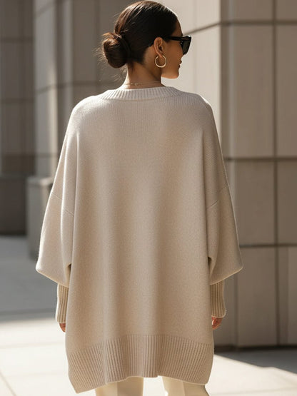 Bathilde | Merino Wool Oversized Asymmetrical Sweater Women 3