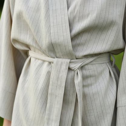 Belted Kimono Lounge Set | Women's Soft Loungewear Shorts 3