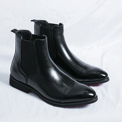 Black Chelsea Boots with Red Sole | Men's Leather Footwear 2