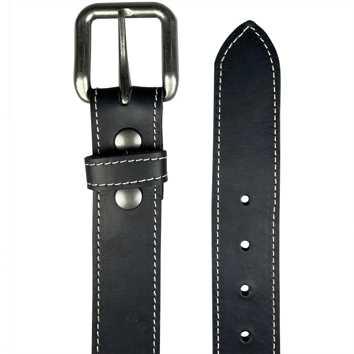 Black Leather Belt | Handmade Men's Belts for Everyday Wear 1