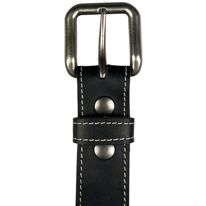 Black Leather Belt | Handmade Men's Belts for Everyday Wear 4
