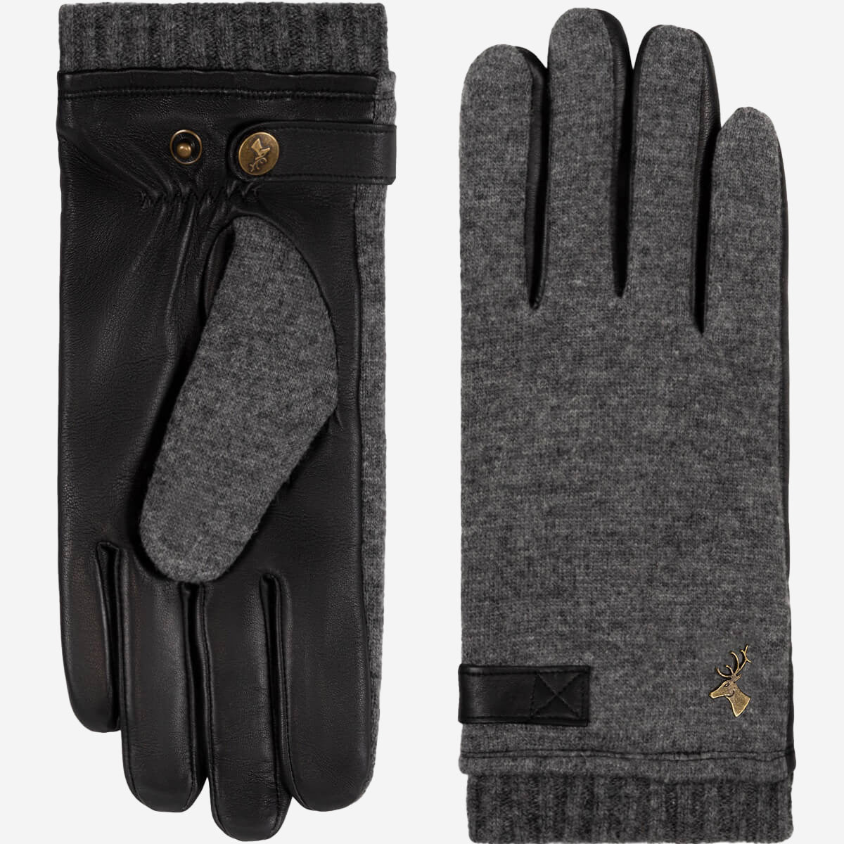 Brody Grey Sheepskin Leather Gloves | Men's Leather Gloves 0