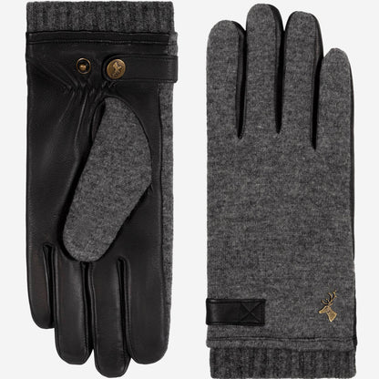 Brody Grey Sheepskin Leather Gloves | Men's Leather Gloves 0