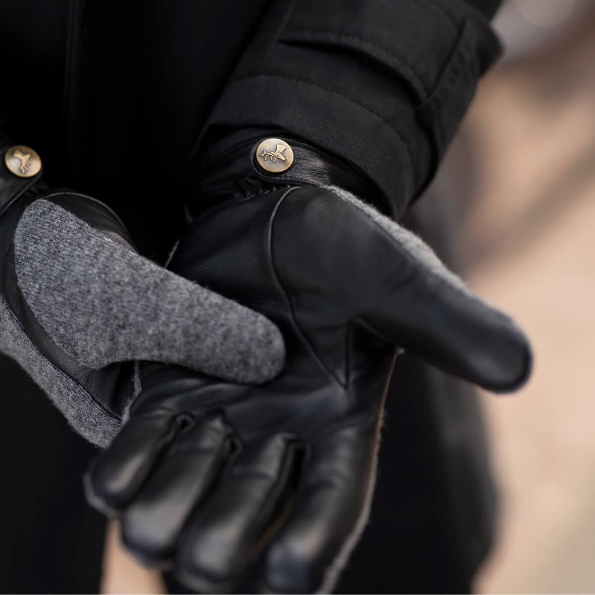 Brody Grey Sheepskin Leather Gloves | Men's Leather Gloves 6