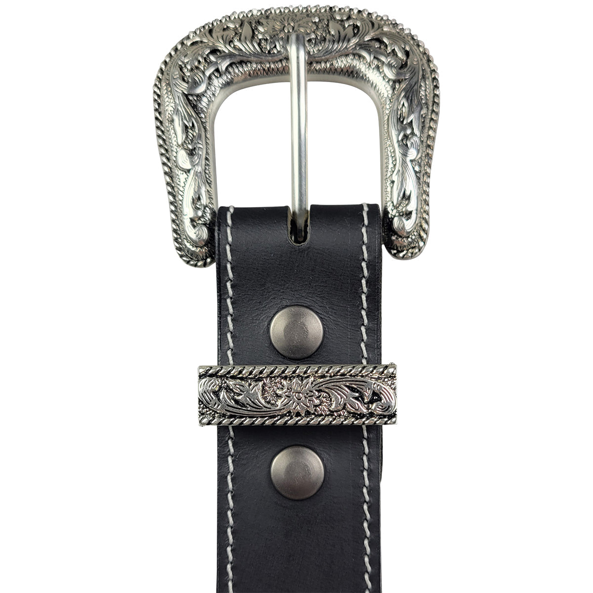 Calgary Collection | Men's Leather Belt 1.5 Full-Grain Black 7