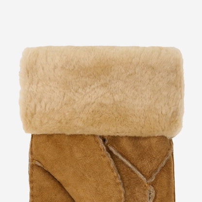 Camel Sheepskin Gloves | Men's Winter Gloves with Fur Lining 5