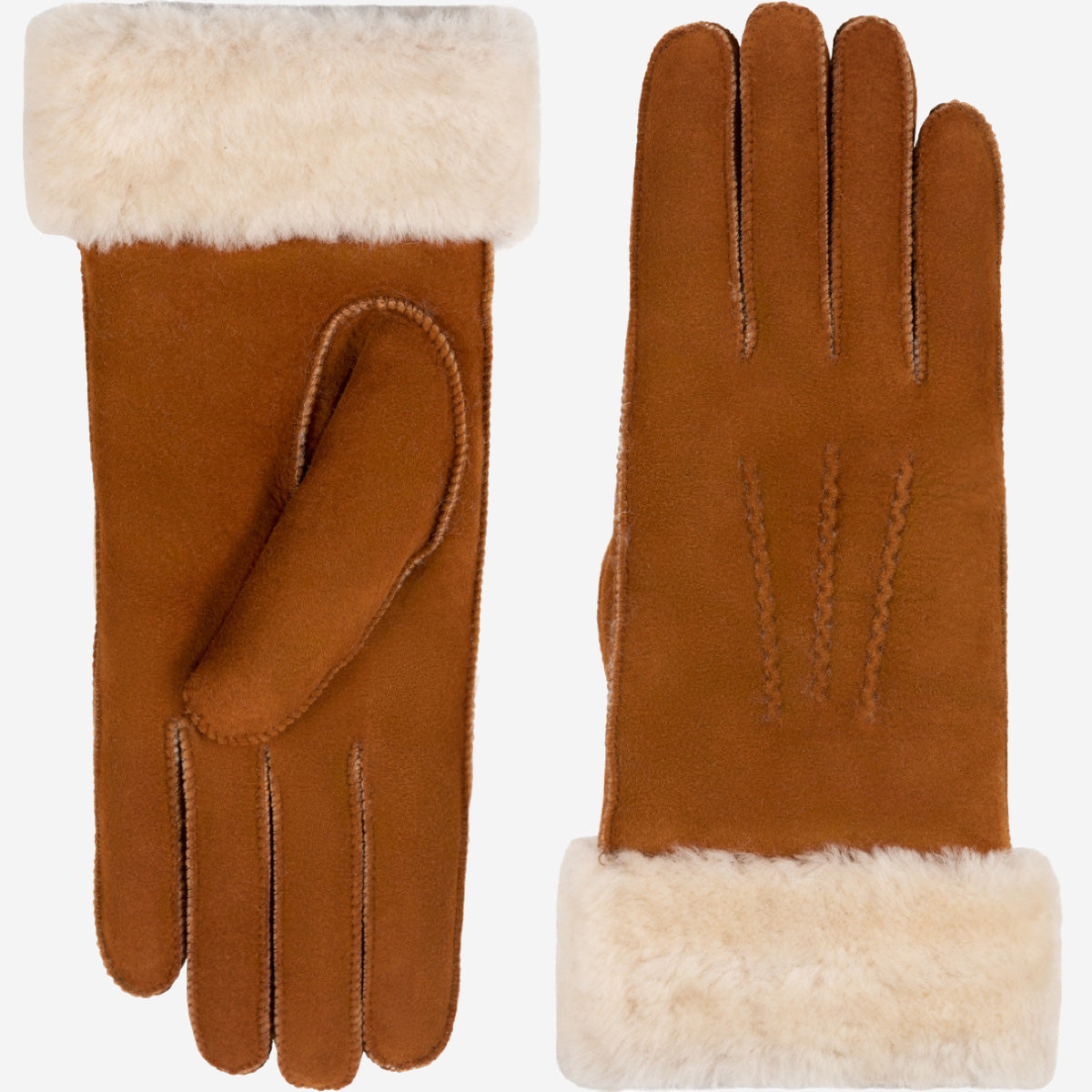 Camel Suede Leather Gloves | Women's Winter Waterproof Gloves 0