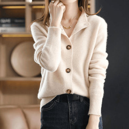 Camila | Women's Cashmere Blend Button-Front Cardigan 0