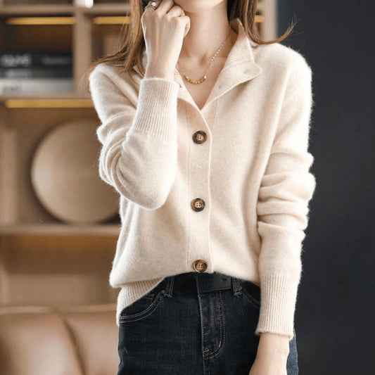 Camila | Women's Cashmere Blend Button-Front Cardigan 0