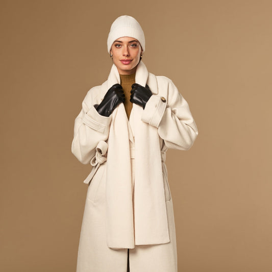 Charlie Cream | Unisex Merino Wool Scarf Soft Warm Lightweight 0