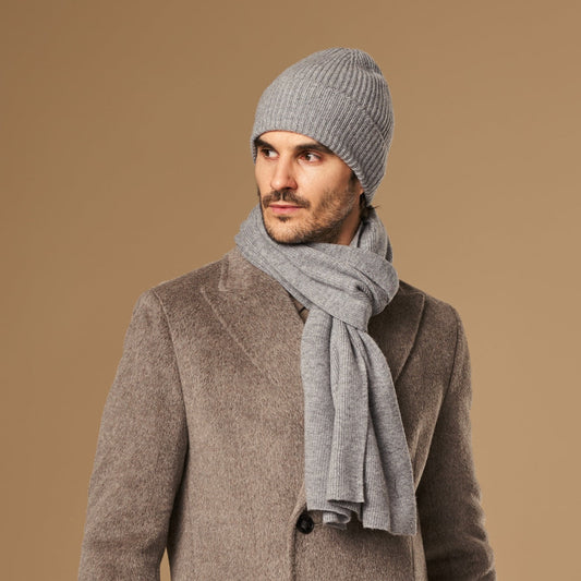 Charlie Grey Merino Wool Scarf | Unisex Warm Lightweight Accessory 0