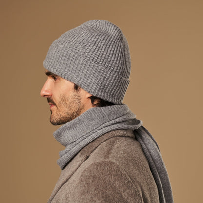 Charlie Grey Merino Wool Scarf | Unisex Warm Lightweight Accessory 6