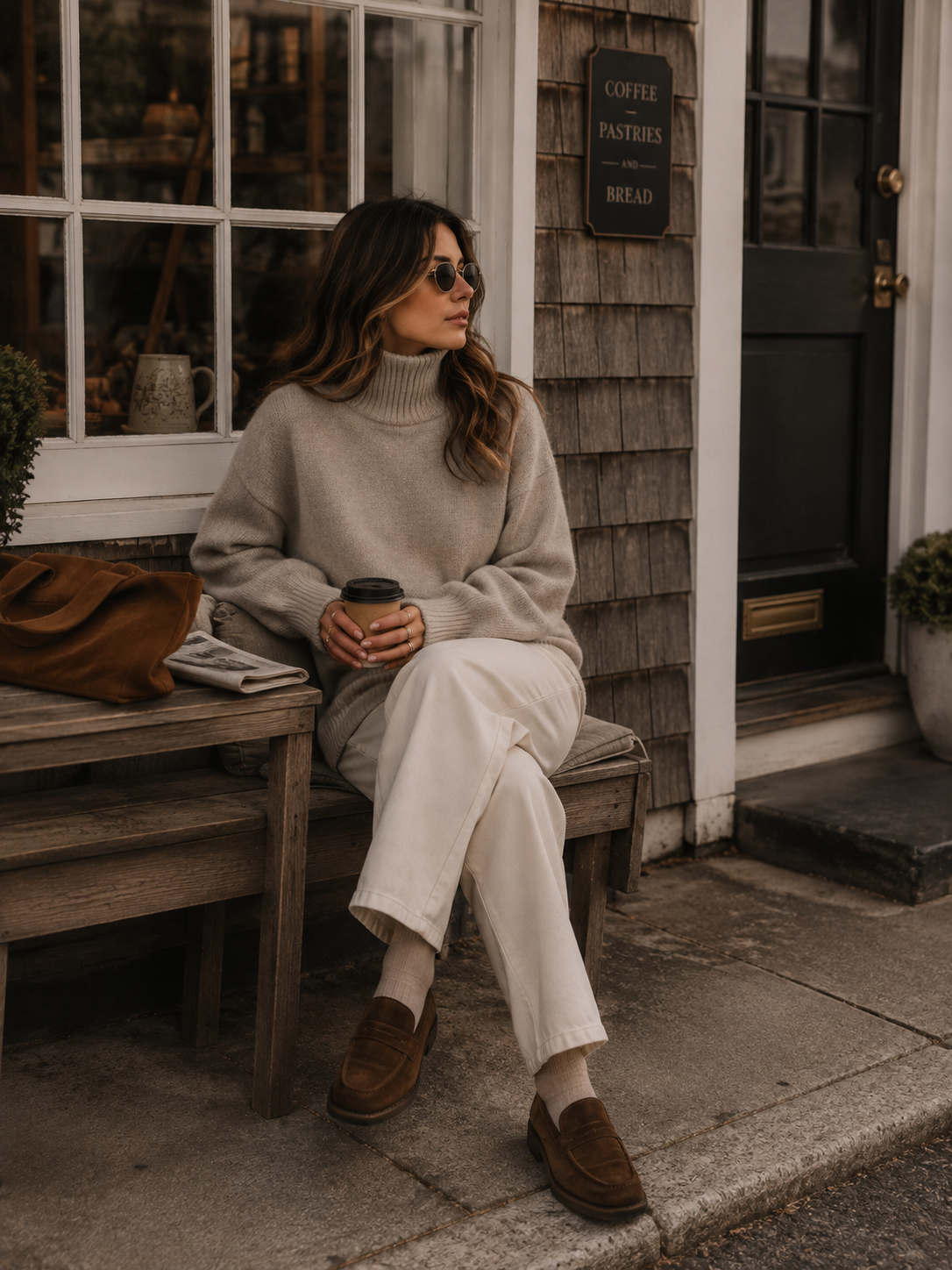 Aurelia Oversized Sweater | Women's Turtleneck Knit Top