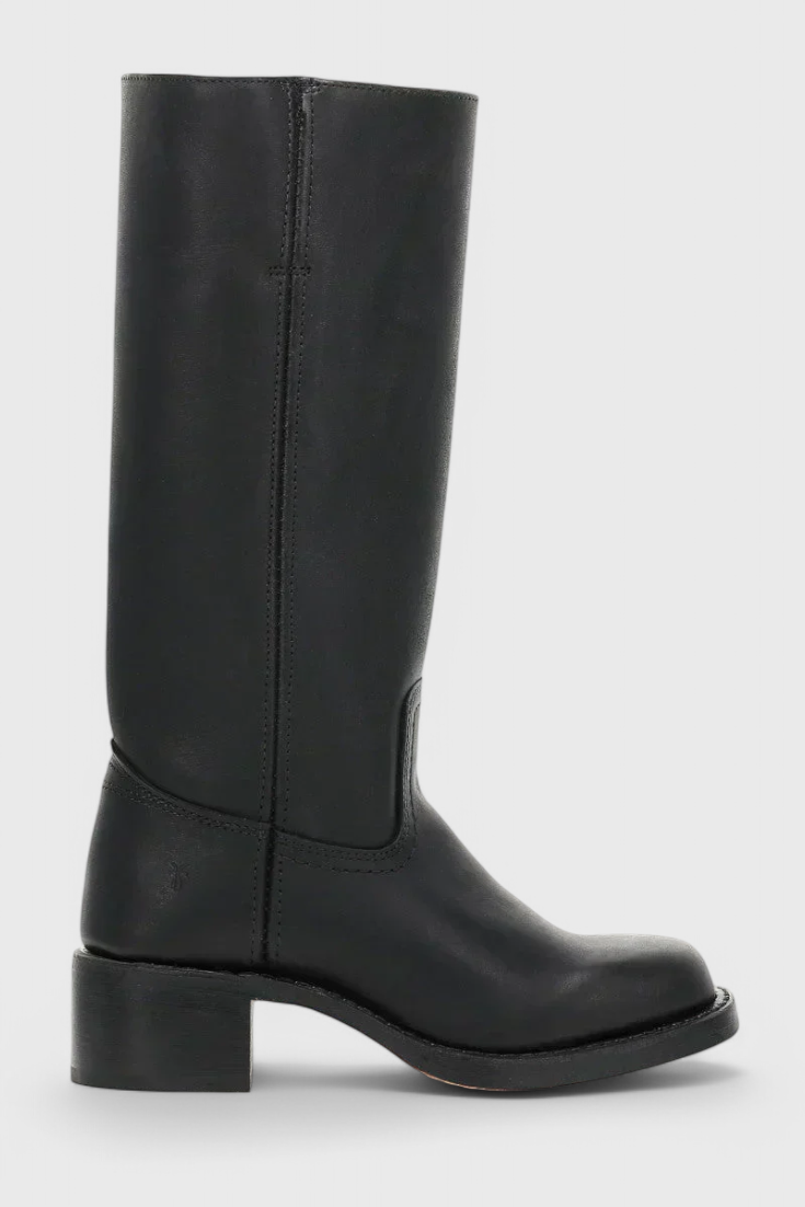 Clara Tall Black Knee High Boots | Women's PU Leather Footwear 1