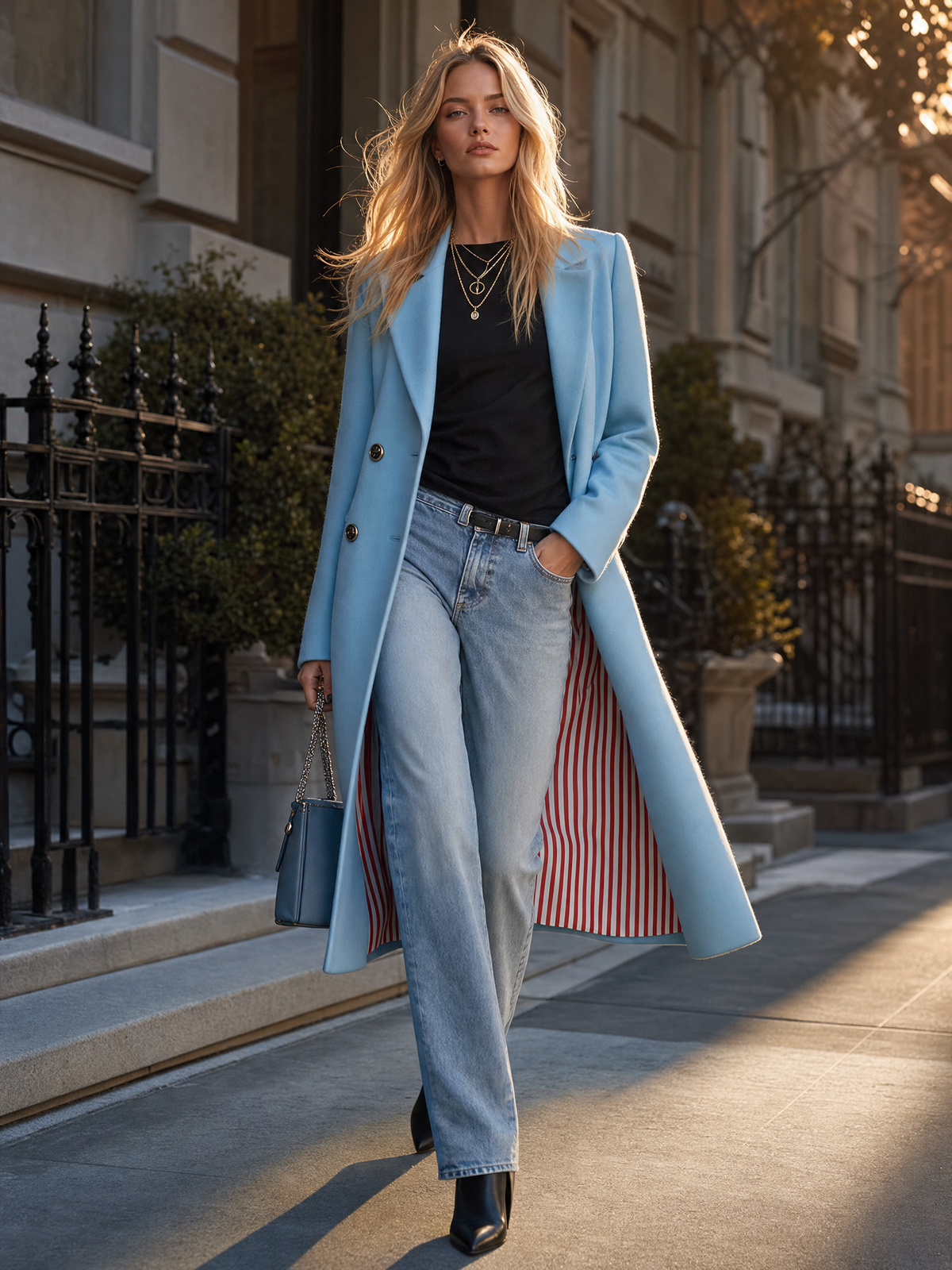 Classic Double-Breasted Tweed Coat | Women's Winter Coat 1