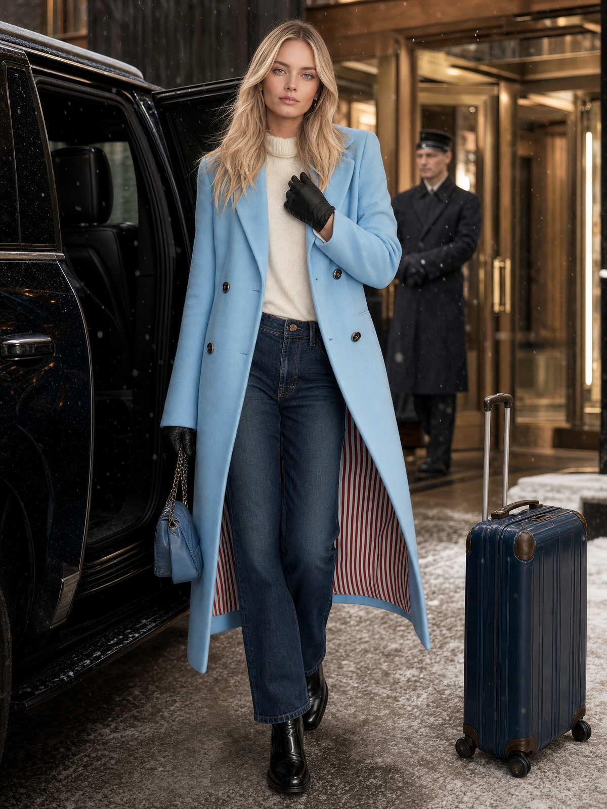 Classic Double-Breasted Tweed Coat | Women's Winter Coat 6