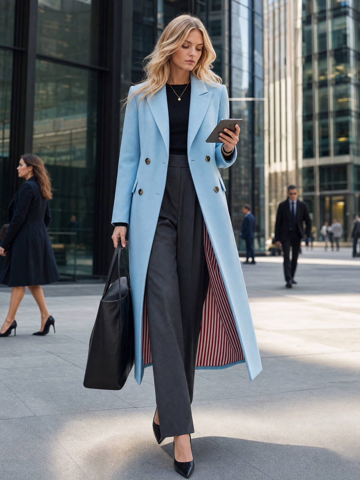 Classic Double-Breasted Tweed Coat | Women's Winter Coat 8