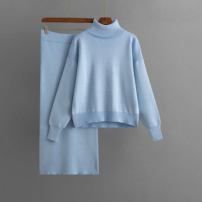 Cozy Two-Piece Set | Turtleneck Sweater and Skirt 4