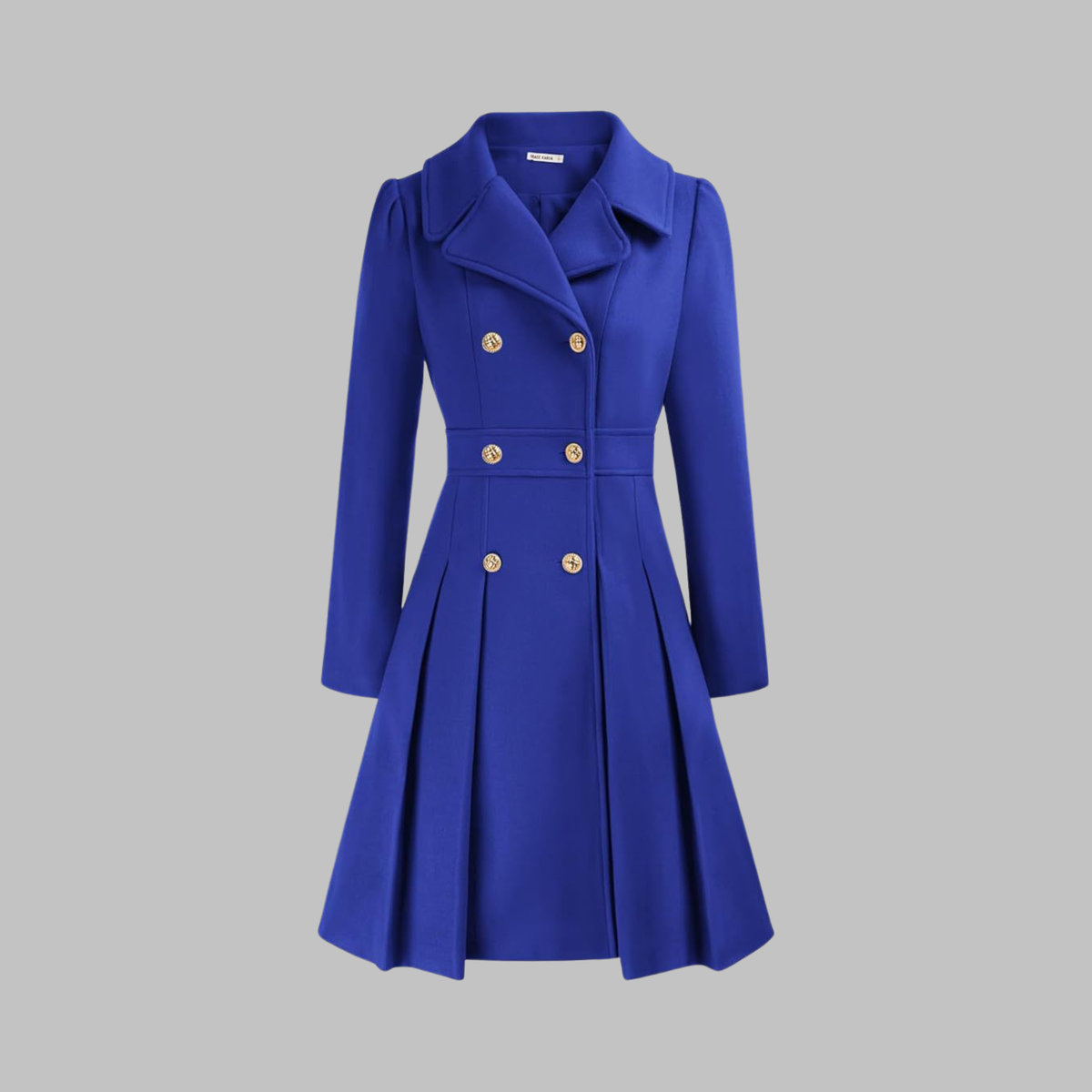 Double Button Long Sleeve Coat | Women's Classic Outerwear 17