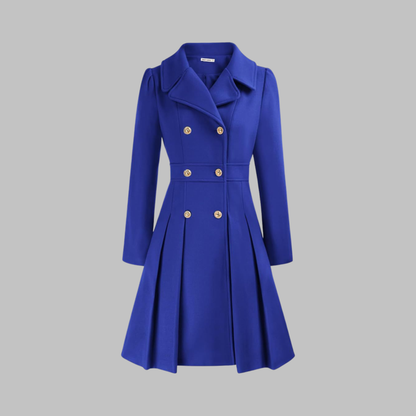 Double Button Long Sleeve Coat | Women's Classic Outerwear 17