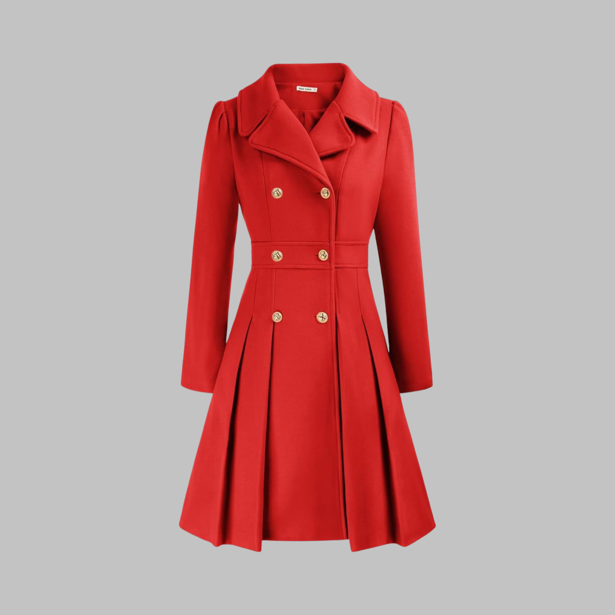 Double Button Long Sleeve Coat | Women's Classic Outerwear 8