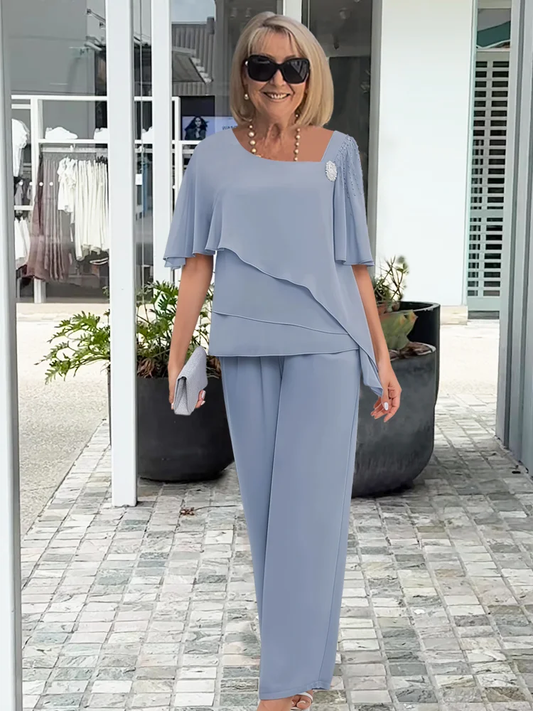 Elizabeth | Women's Elegant Two-Piece Pants Set 0