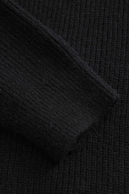 Ella Noir Knitted Cardigan with Denim Pockets for Women 5