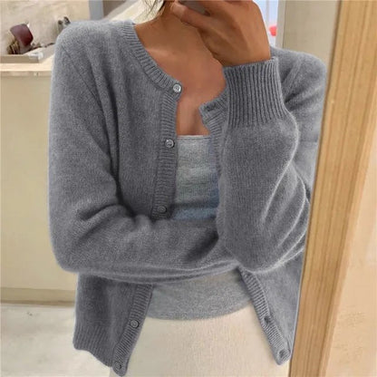Emma | Women's Cropped Button Front Cardigan Relaxed Fit 0