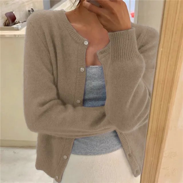 Emma | Women's Cropped Button Front Cardigan Relaxed Fit 4
