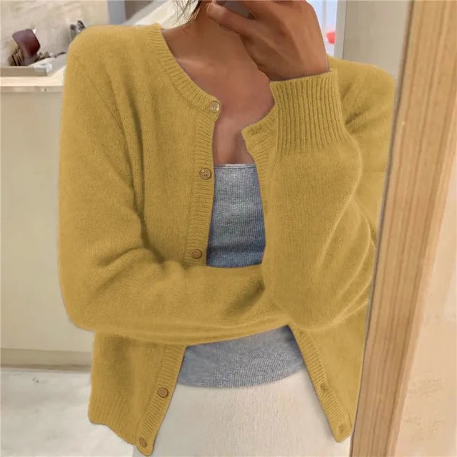 Emma | Women's Cropped Button Front Cardigan Relaxed Fit 5