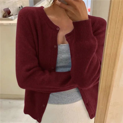 Emma | Women's Cropped Button Front Cardigan Relaxed Fit 6