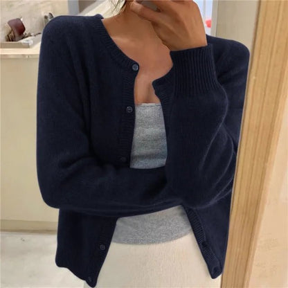 Emma | Women's Cropped Button Front Cardigan Relaxed Fit 8