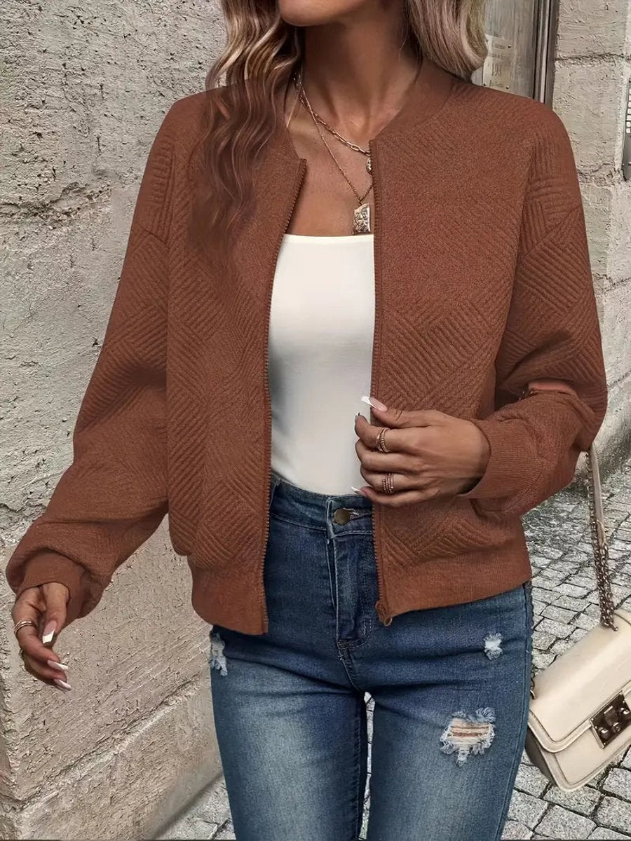 Emma | Women's Quilted Cropped Bomber Jacket 10
