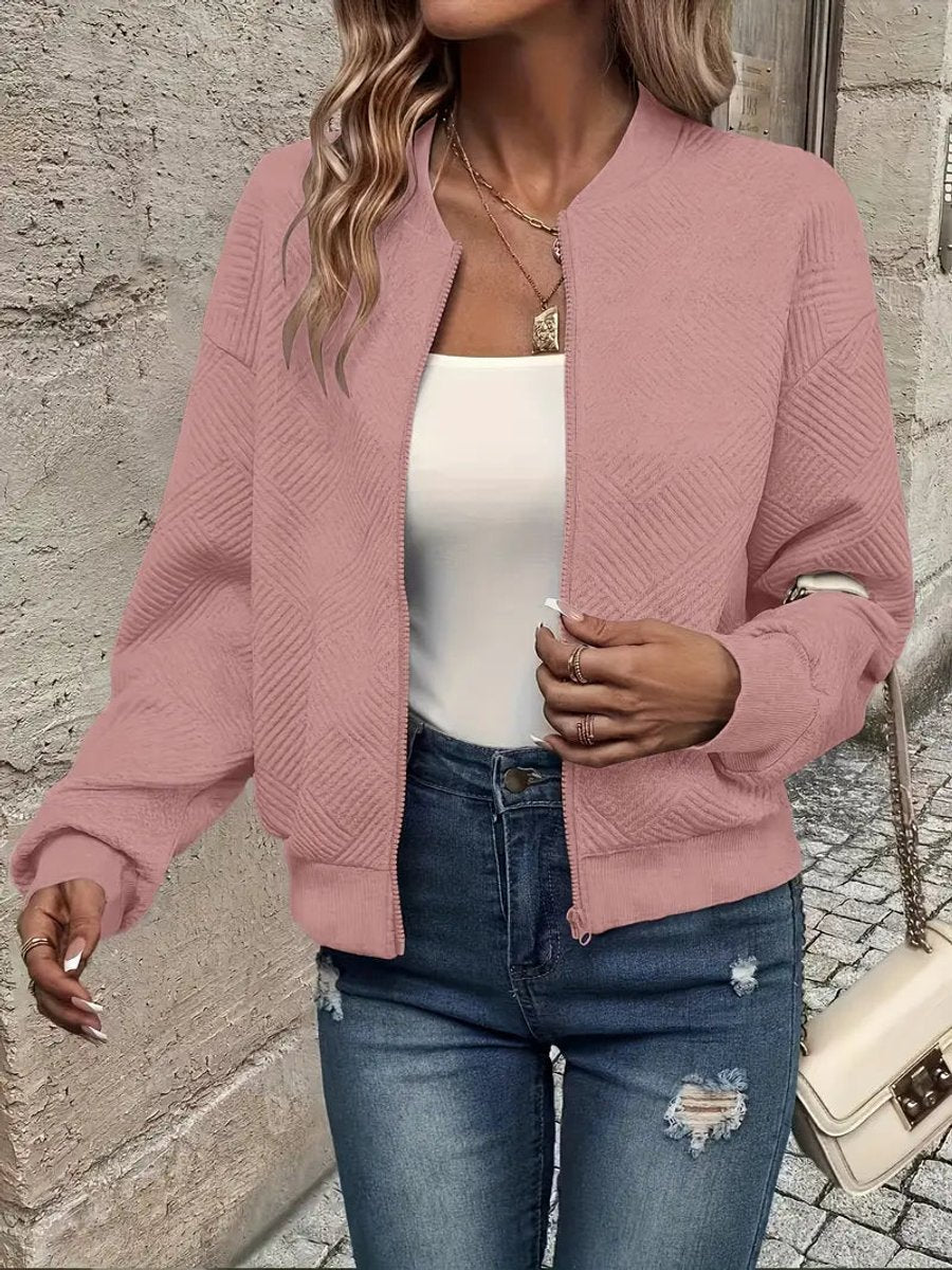 Emma | Women's Quilted Cropped Bomber Jacket 5
