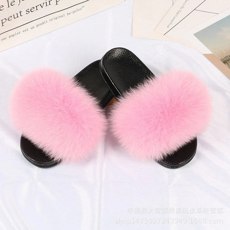 Fluffy Faux Fur Slippers | Women's Open Toe Slide Comfort 2