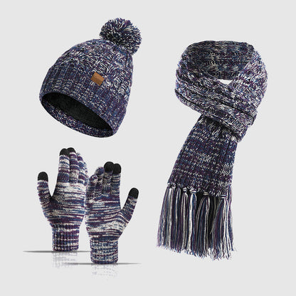 Frosty Delight Trio Set | Knitted Hat, Scarf & Gloves 2