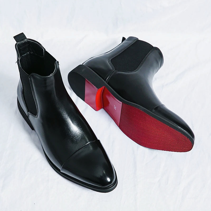 Full-Grain Leather Chelsea Boots Men | Classic Slip-On Footwear 4