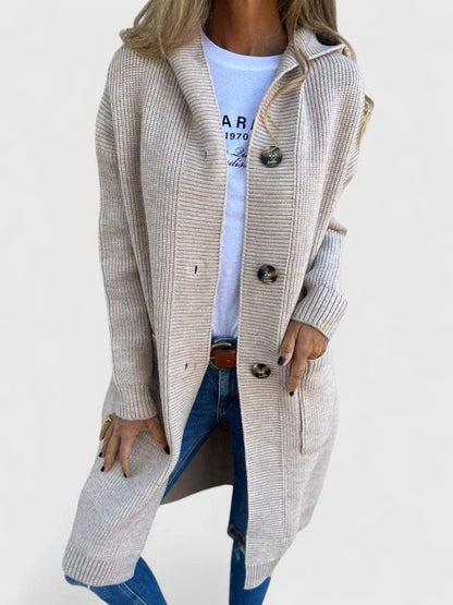 Giulyanrah Comfortable Cardigan | Longline Button-Up Sweater 0